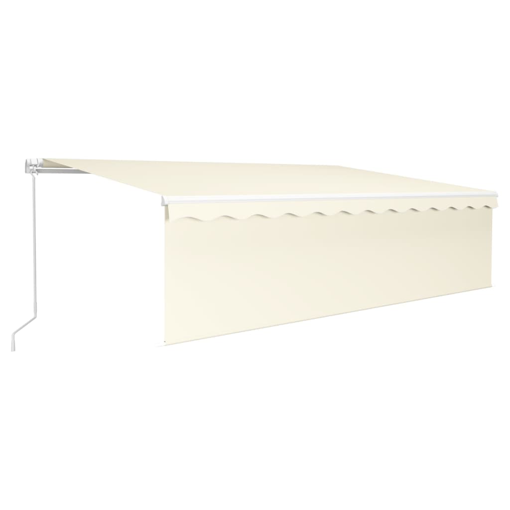 Gelenkarmmarkise Einziehbar mit Jalousie 5x3 m Creme
