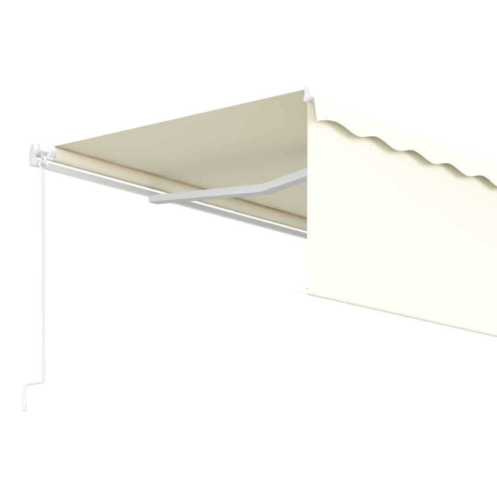 Gelenkarmmarkise Einziehbar mit Jalousie 5x3 m Creme