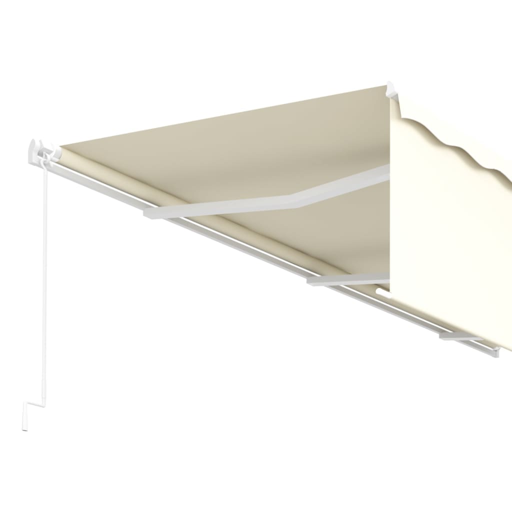 Gelenkarmmarkise Einziehbar mit Volant 6x3 m Creme