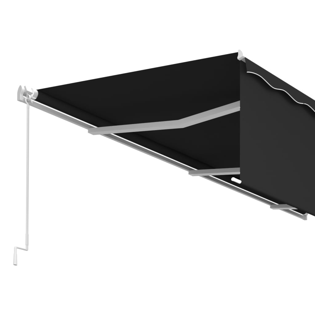 Gelenkarmmarkise Einziehbar mit Jalousie 6x3 m Anthrazit