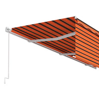 Thumbnail for Gelenkarmmarkise Einziehbar mit Jalousie 6x3 m Orange und Braun