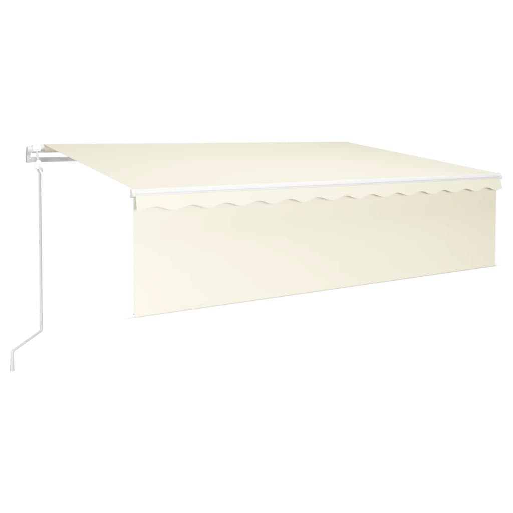 Gelenkarmmarkise Automatisch mit Volant 6x3 m Creme