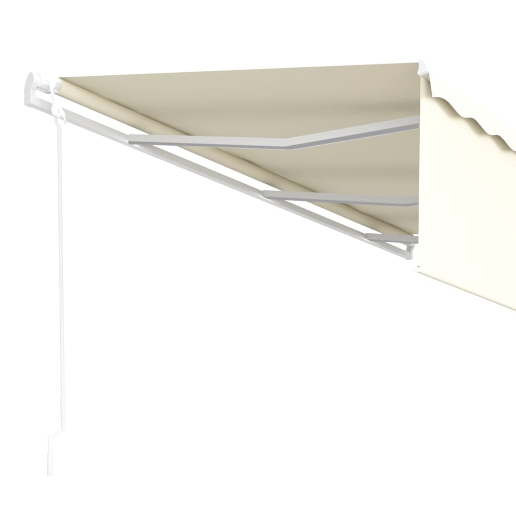 Gelenkarmmarkise Automatisch mit Volant 6x3 m Creme