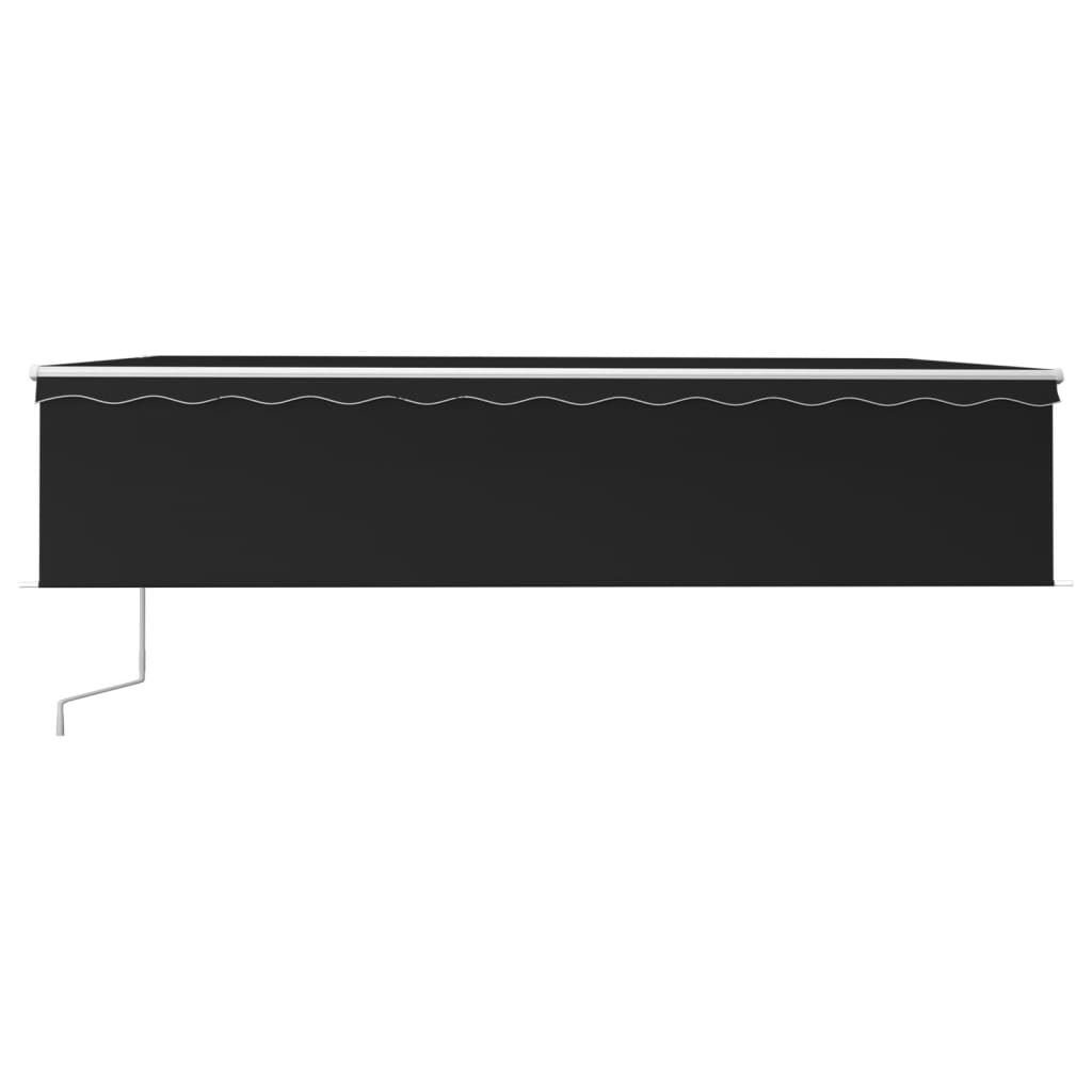 Gelenkarmmarkise Automatisch mit Volant 6x3 m Anthrazit