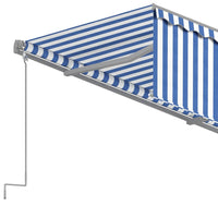 Thumbnail for Gelenkarmmarkise Automatisch mit Jalousie 3x2,5 m Blau und Weiß