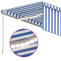 Thumbnail for Automatische Markise mit Jalousie LED Windsensor 4x3m Blau Weiß