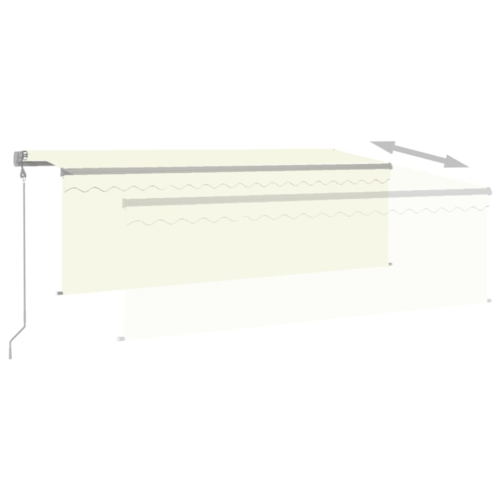 Automatische Markise mit Jalousie LED & Windsensor 4x3 m Creme