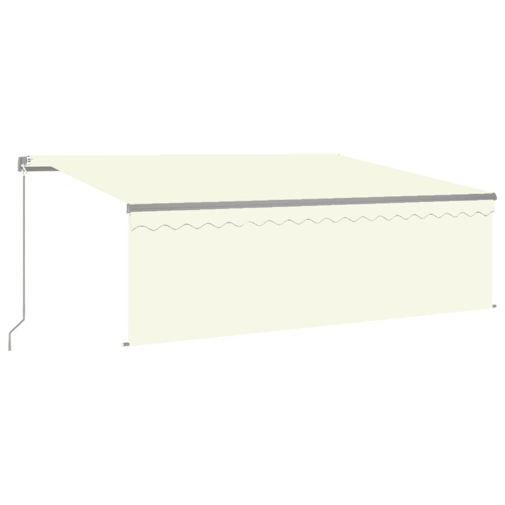 Gelenkarmmarkise Einziehbar mit Jalousie & LED 4,5x3 m Creme