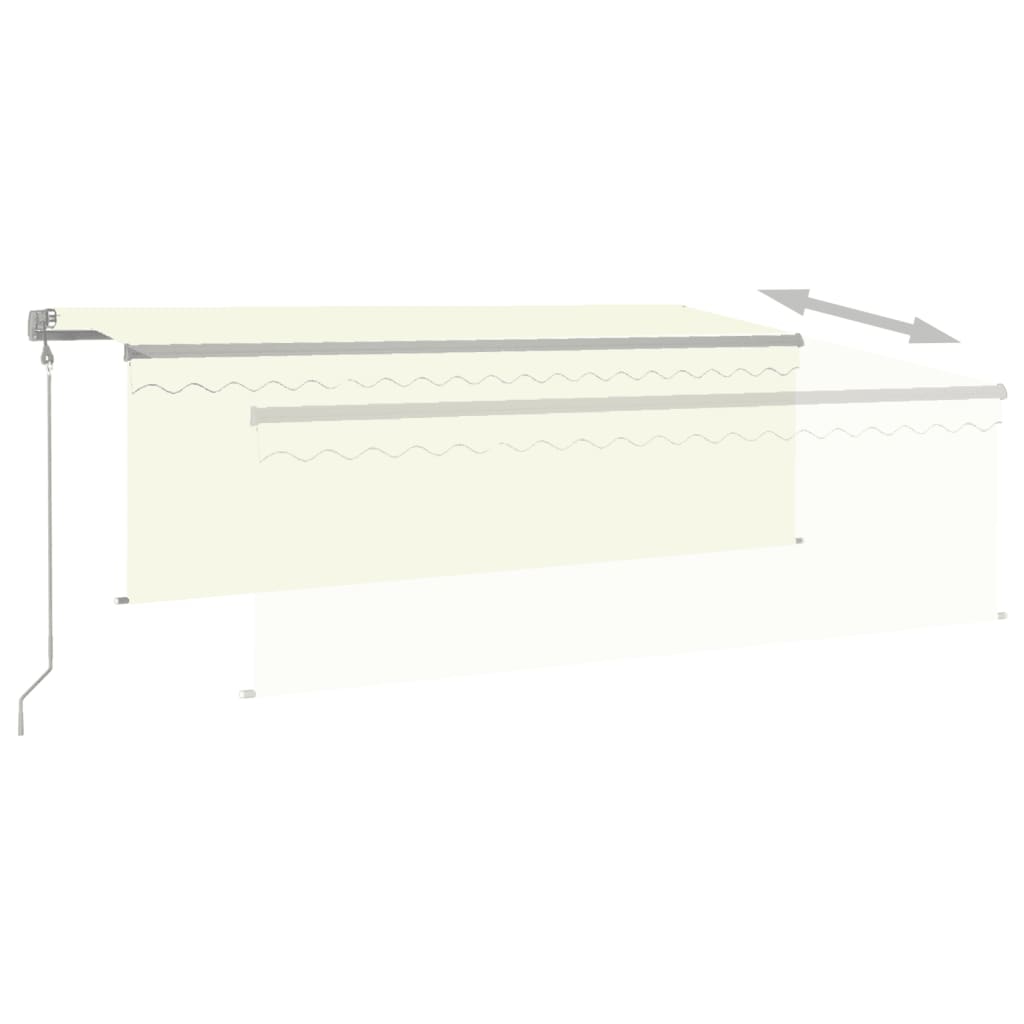 Automatische Markise mit Jalousie LED Windsensor 4,5x3 m Creme