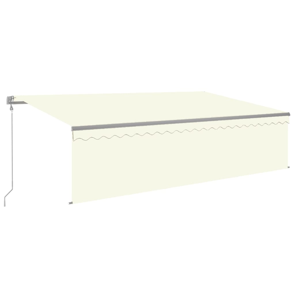Automatische Markise mit Jalousie LED & Windsensor 5x3 m Creme