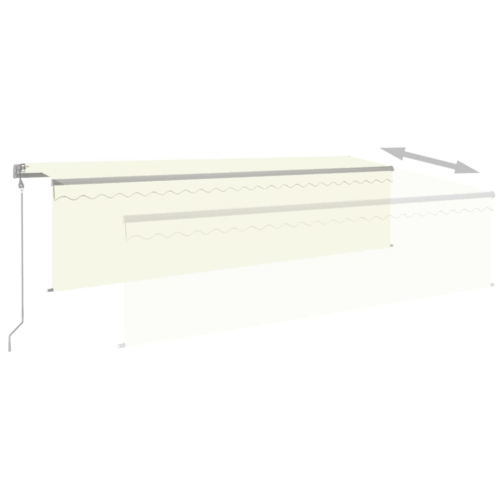 Automatische Markise mit Jalousie LED & Windsensor 5x3 m Creme