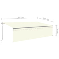 Thumbnail for Automatische Markise mit Jalousie LED & Windsensor 5x3 m Creme