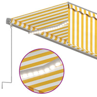 Thumbnail for Automatische Markise mit Jalousie LED Windsensor 5x3m Gelb Weiß