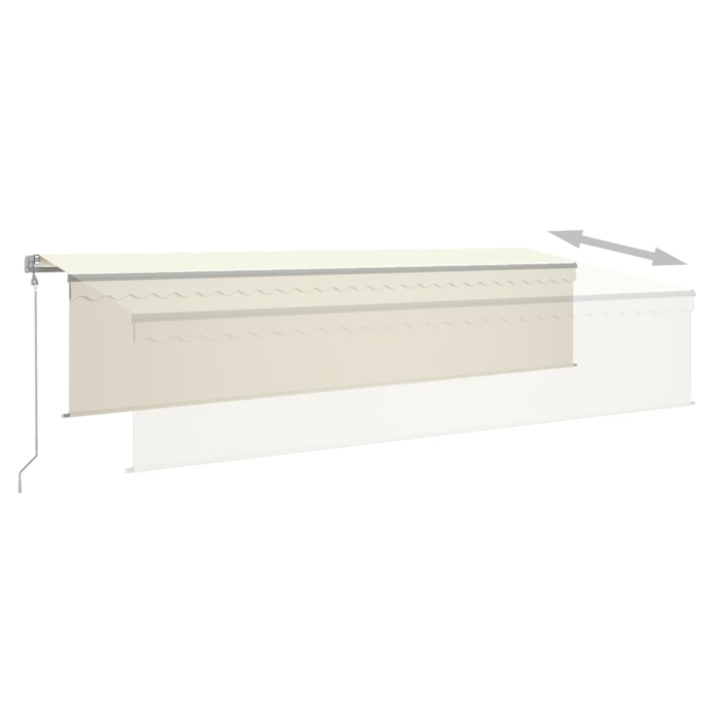 Gelenkarmmarkise Automatisch mit Jalousie 6x3 m Creme