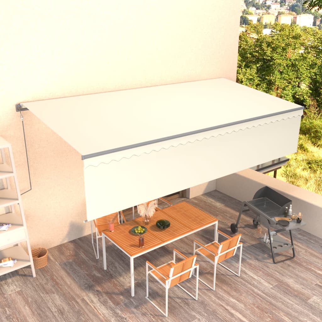 Gelenkarmmarkise Automatisch mit Jalousie 6x3 m Creme