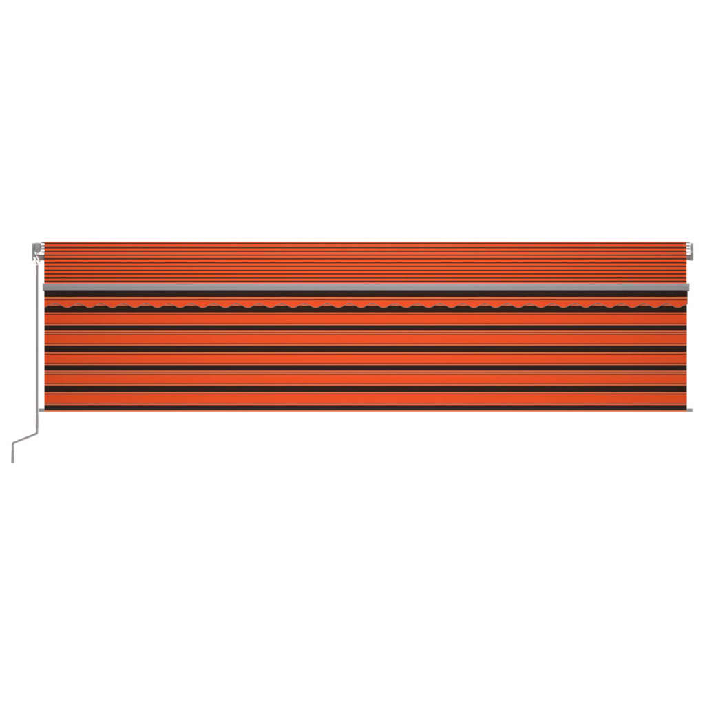 Gelenkarmmarkise Automatisch mit Jalousie 6x3 m Orange Braun