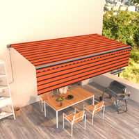 Thumbnail for Gelenkarmmarkise Automatisch mit Jalousie 6x3 m Orange Braun