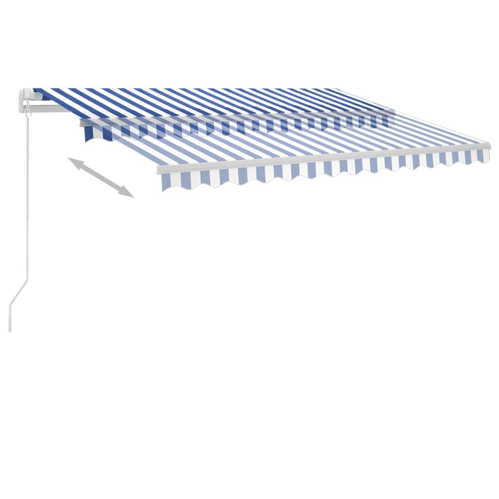 Standmarkise Einziehbar Handbetrieben 300x250 cm Blau/Weiß