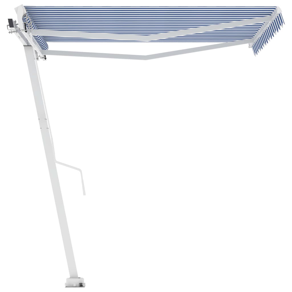 Standmarkise Einziehbar Handbetrieben 300x250 cm Blau/Weiß