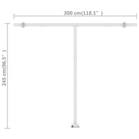 Thumbnail for Standmarkise Einziehbar Handbetrieben 300x250 cm Blau/Weiß