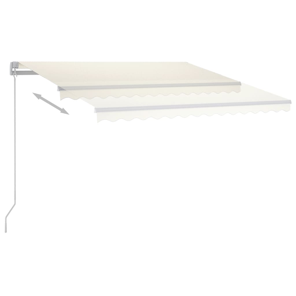 Standmarkise Einziehbar Handbetrieben 300x250 cm Cremeweiß