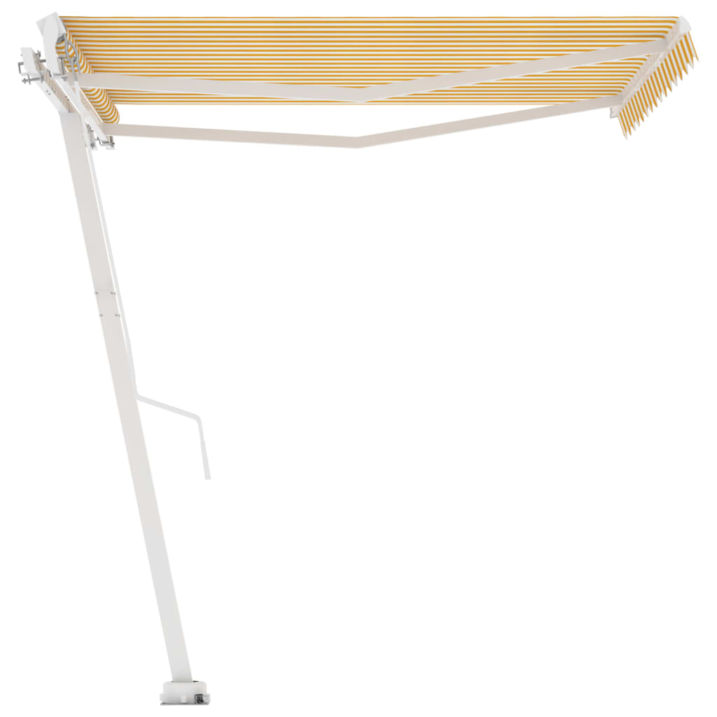 Standmarkise Einziehbar Handbetrieben 300x250 cm Gelb/Weiß