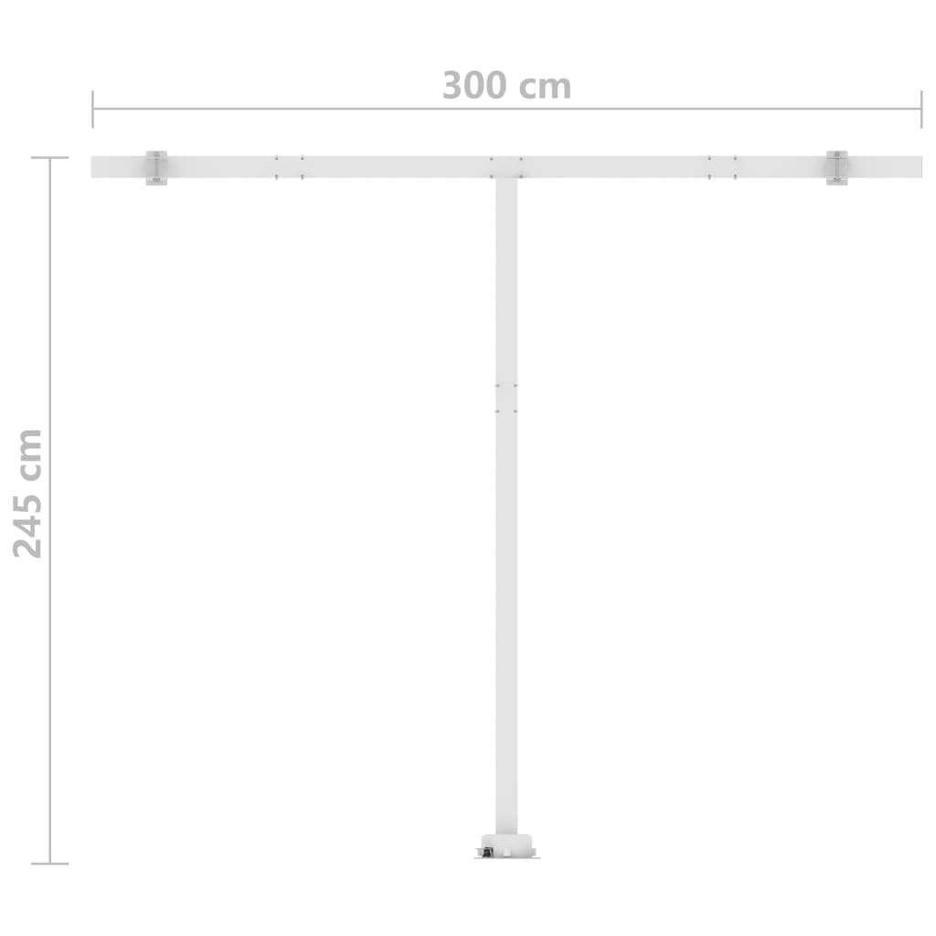Standmarkise Einziehbar Handbetrieben 300x250 cm Gelb/Weiß