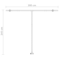 Thumbnail for Standmarkise Einziehbar Handbetrieben 300x250 cm Gelb/Weiß