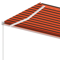 Thumbnail for Standmarkise Einziehbar Handbetrieben 300x250 cm Orange/Braun