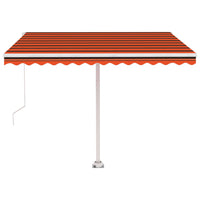 Thumbnail for Standmarkise Einziehbar Handbetrieben 300x250 cm Orange/Braun