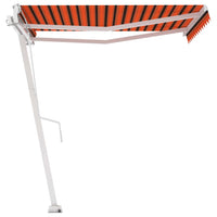 Thumbnail for Standmarkise Einziehbar Handbetrieben 300x250 cm Orange/Braun