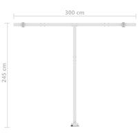 Thumbnail for Standmarkise Einziehbar Handbetrieben 300x250 cm Orange/Braun