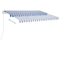 Thumbnail for Standmarkise Einziehbar Handbetrieben 350x250 cm Blau/Weiß
