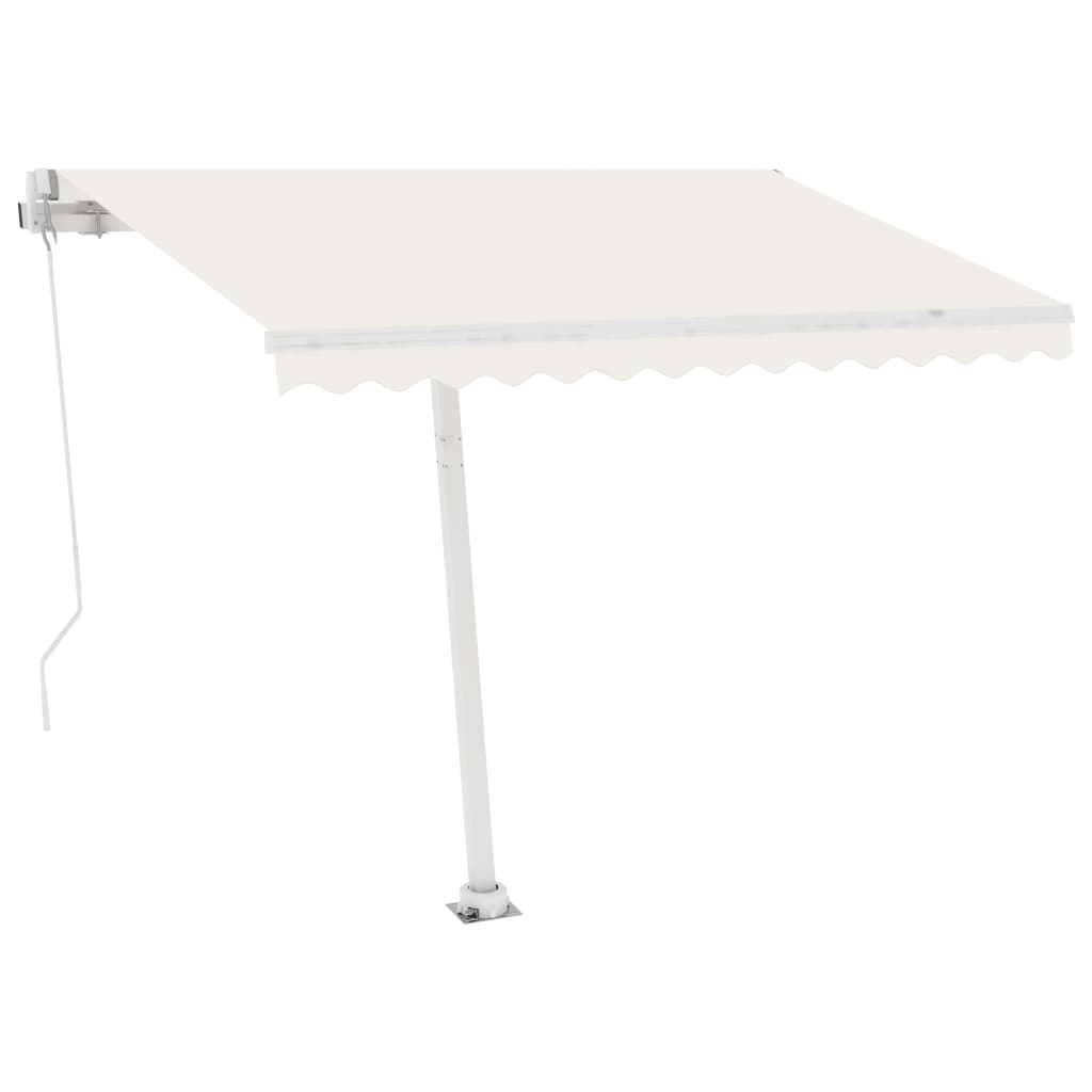 Standmarkise Einziehbar Handbetrieben 350x250 cm Cremeweiß