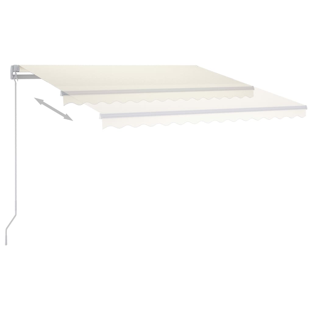 Standmarkise Einziehbar Handbetrieben 350x250 cm Cremeweiß