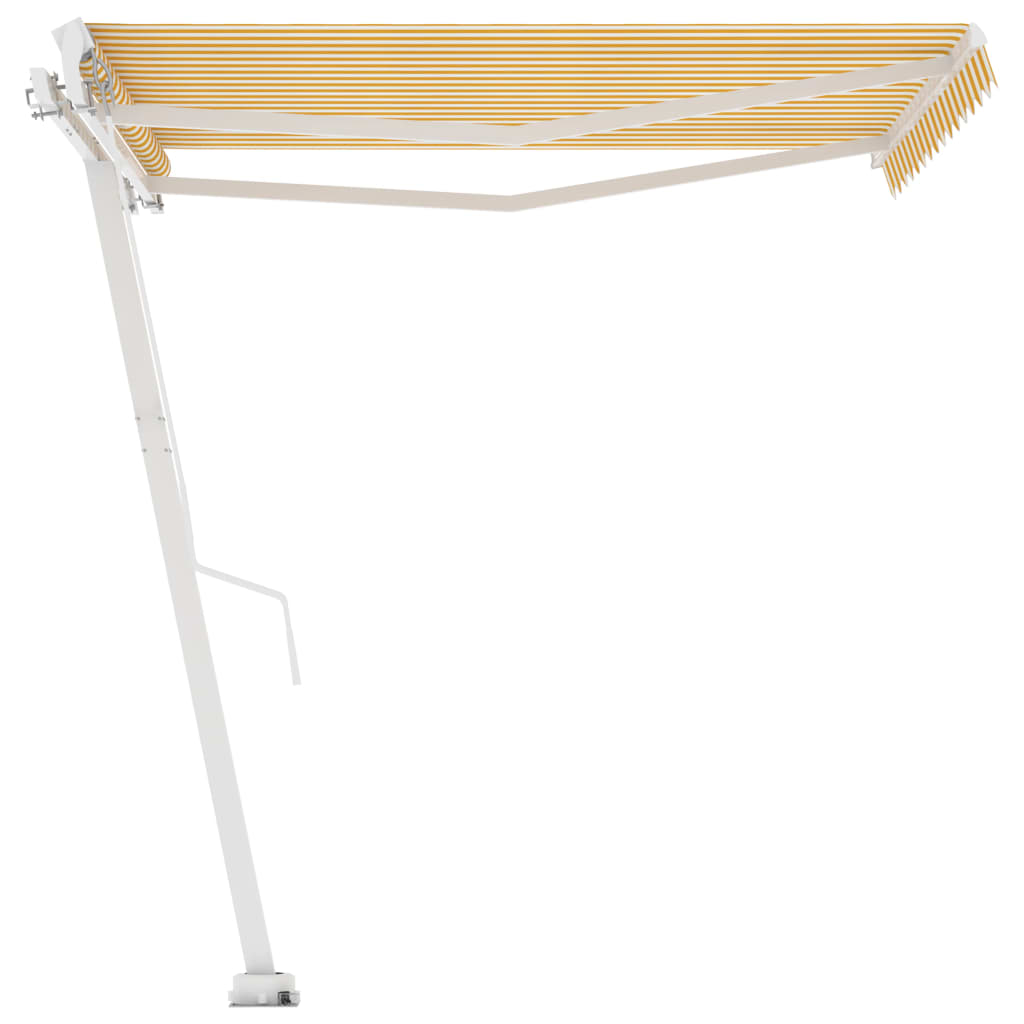 Standmarkise Einziehbar Handbetrieben 350x250 cm Gelb/Weiß