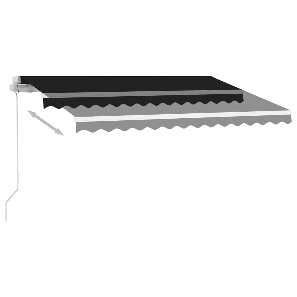 Standmarkise Einziehbar Handbetrieben 350x250 cm Anthrazit