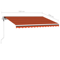 Thumbnail for Standmarkise Einziehbar Handbetrieben 350x250 cm Orange/Braun