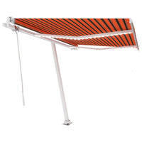Thumbnail for Automatische Markise mit LED Windsensor 350x250 cm Orange/Braun