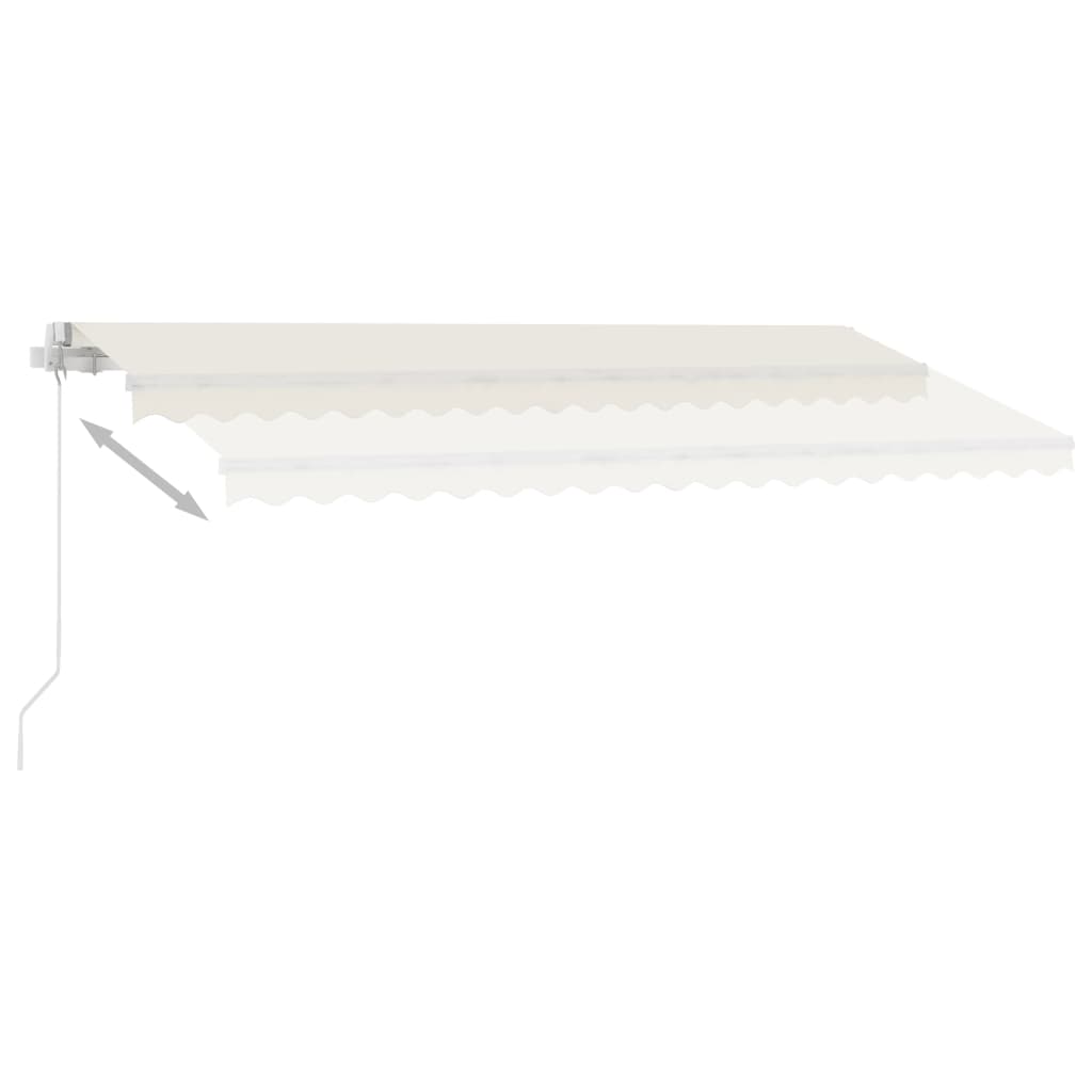 Standmarkise Einziehbar Handbetrieben 400x300 cm Cremeweiß