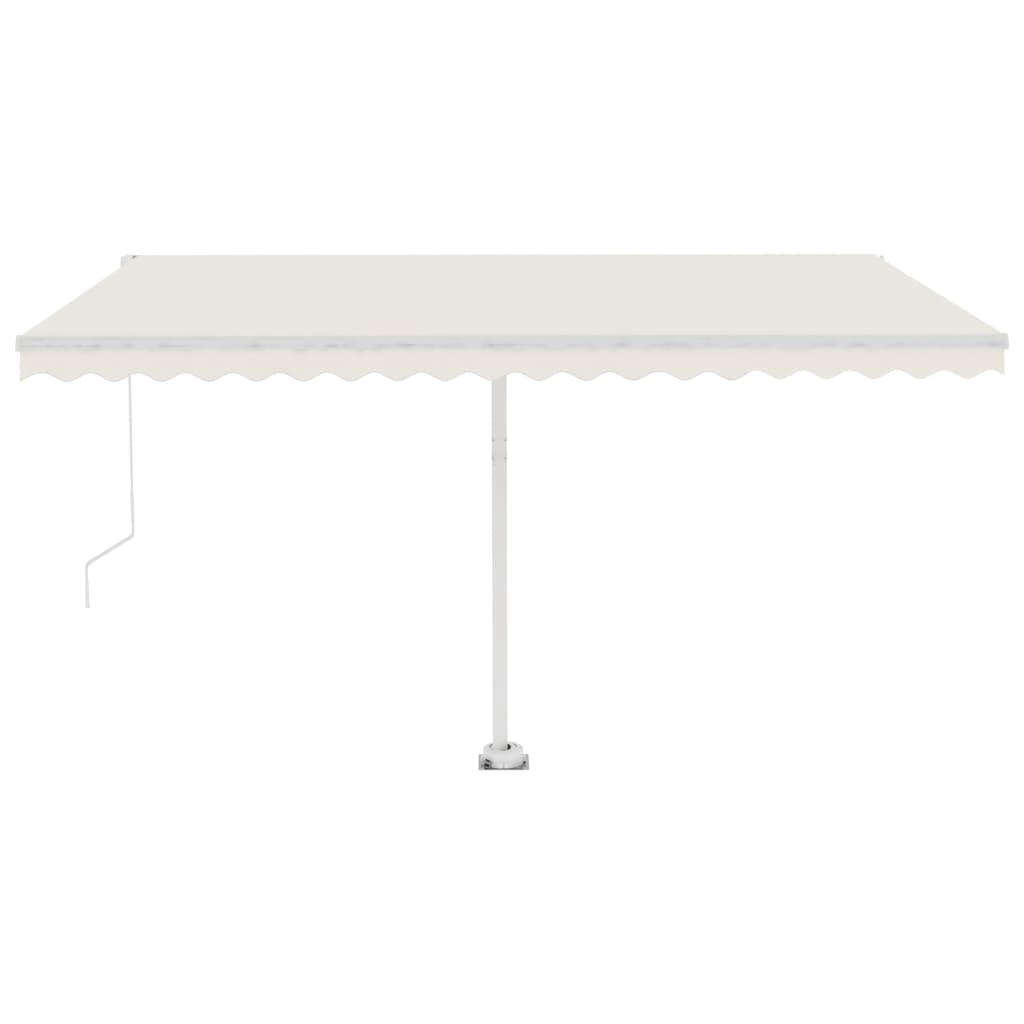 Standmarkise Einziehbar Handbetrieben 400x300 cm Cremeweiß