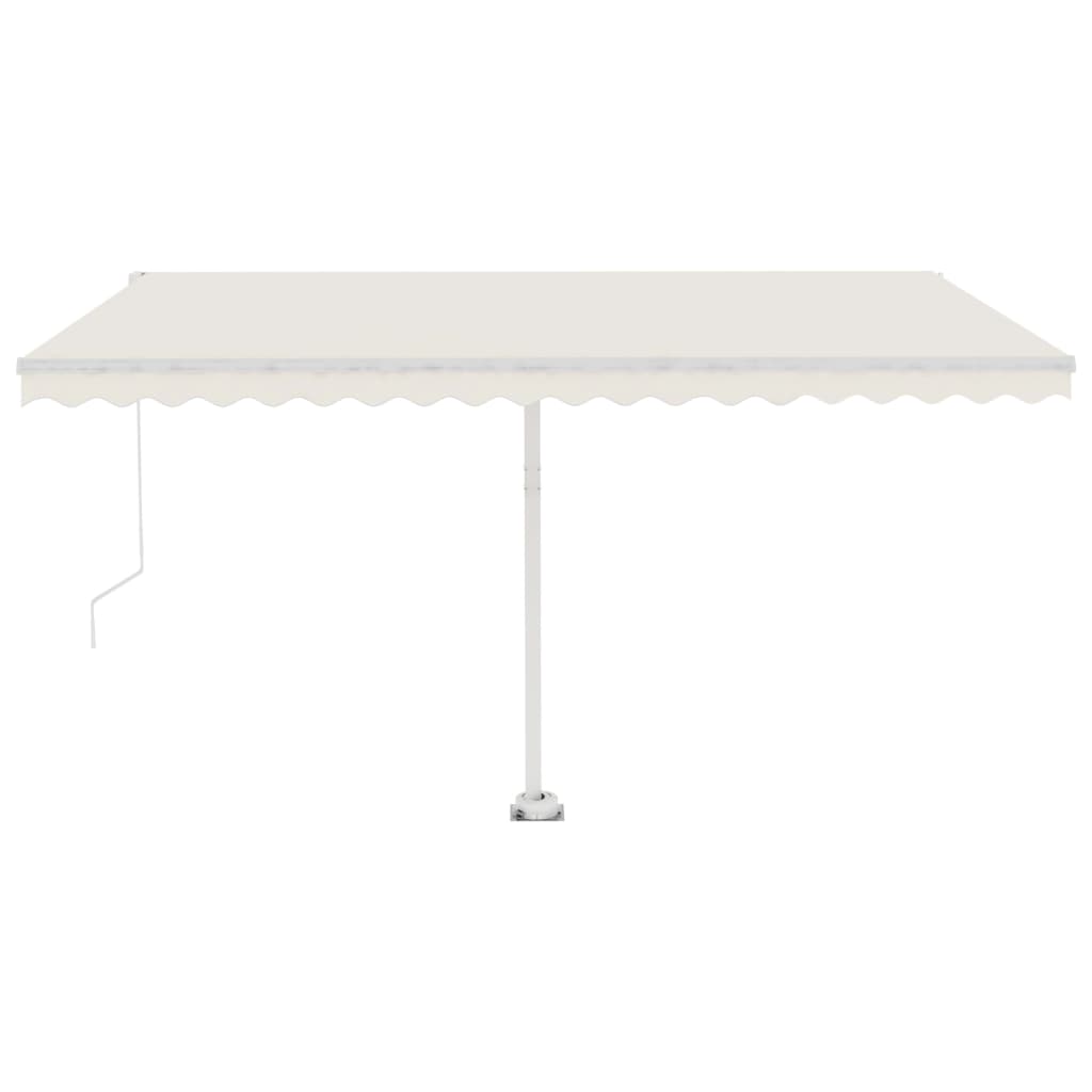 Standmarkise Einziehbar Handbetrieben 450x300 cm Cremeweiß