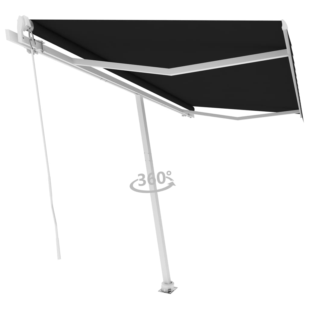 Standmarkise Einziehbar Handbetrieben 450x300 cm Anthrazit