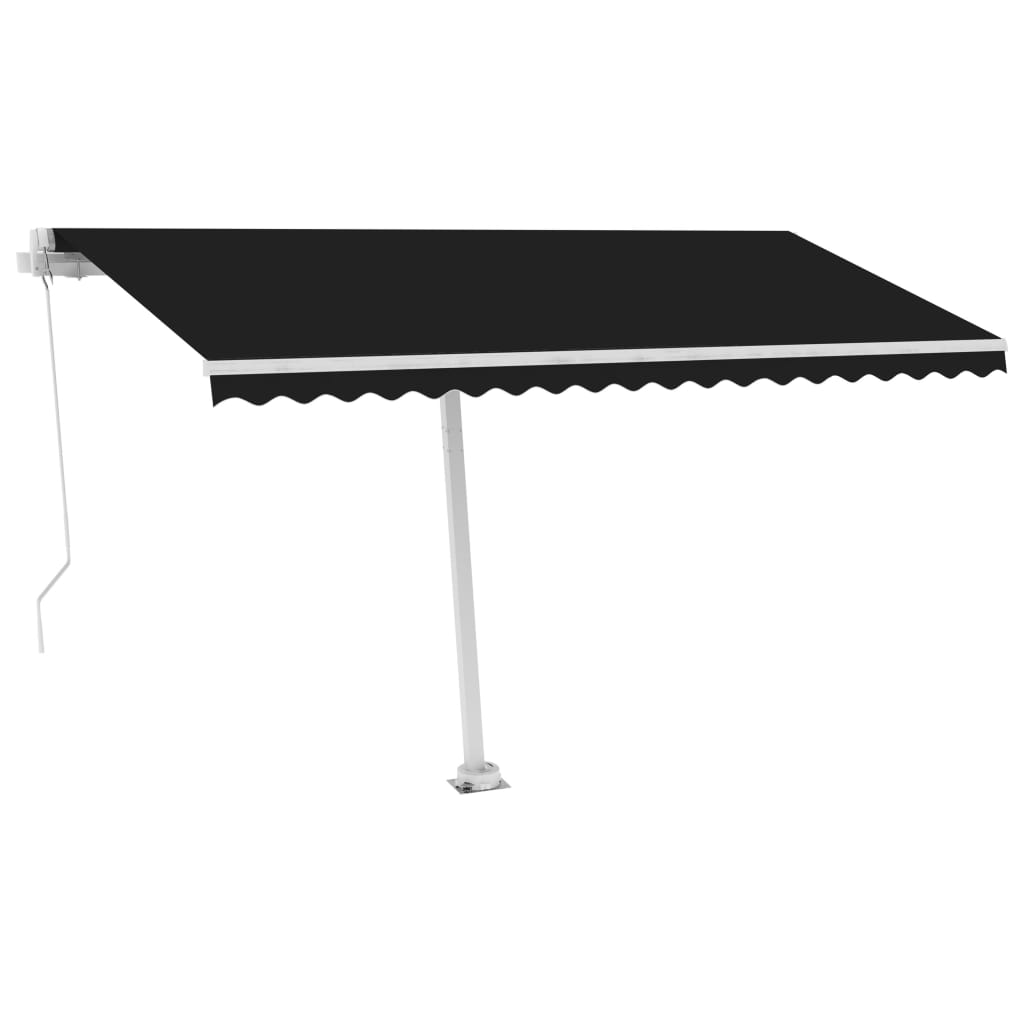 Standmarkise Einziehbar Handbetrieben 450x300 cm Anthrazit
