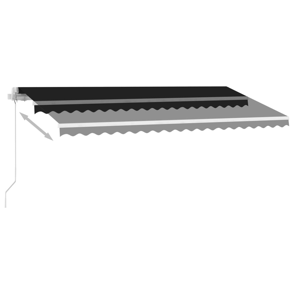 Standmarkise Einziehbar Handbetrieben 450x300 cm Anthrazit