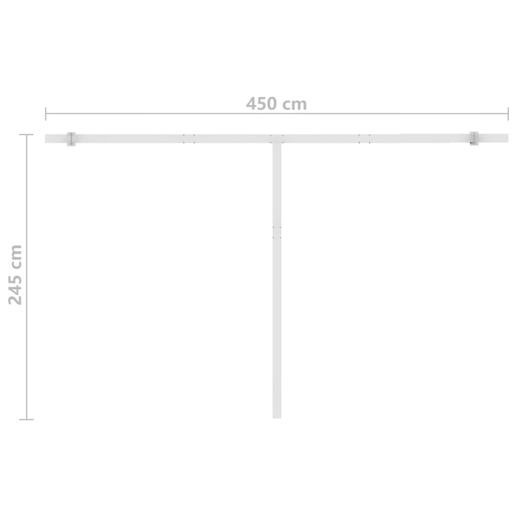 Standmarkise Einziehbar Handbetrieben 450x300 cm Anthrazit