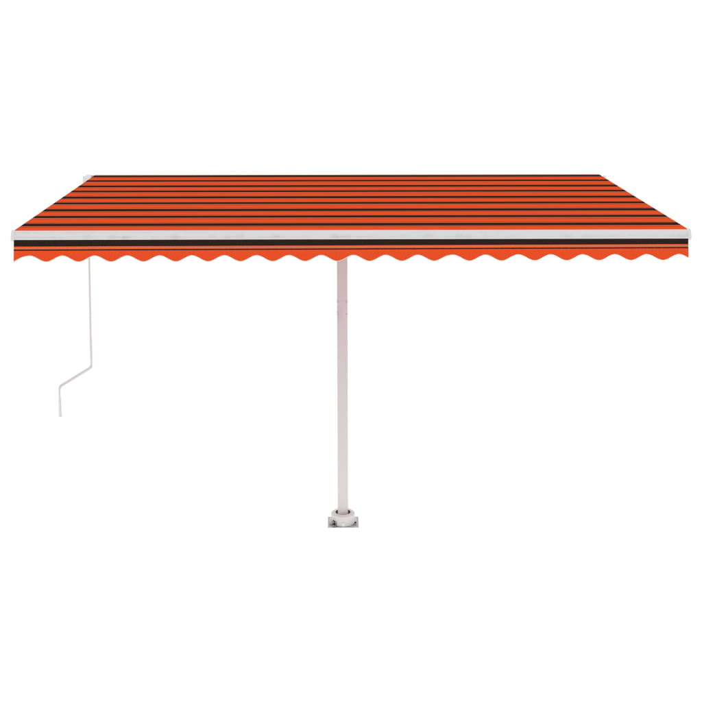 Standmarkise Einziehbar Handbetrieben 450x300 cm Orange/Braun