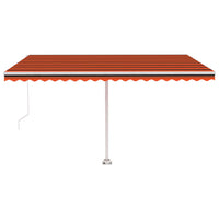 Thumbnail for Standmarkise Einziehbar Handbetrieben 450x300 cm Orange/Braun