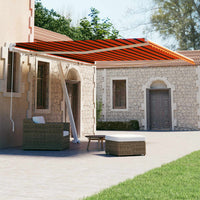 Thumbnail for Standmarkise Einziehbar Handbetrieben 450x300 cm Orange/Braun