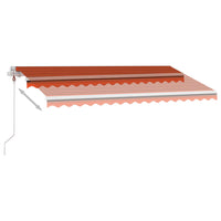 Thumbnail for Automatische Markise mit LED Windsensor 450x300 cm Orange/Braun